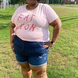 Fat Icon Novelty Body Positivity  T-shirt 3X Women Plus